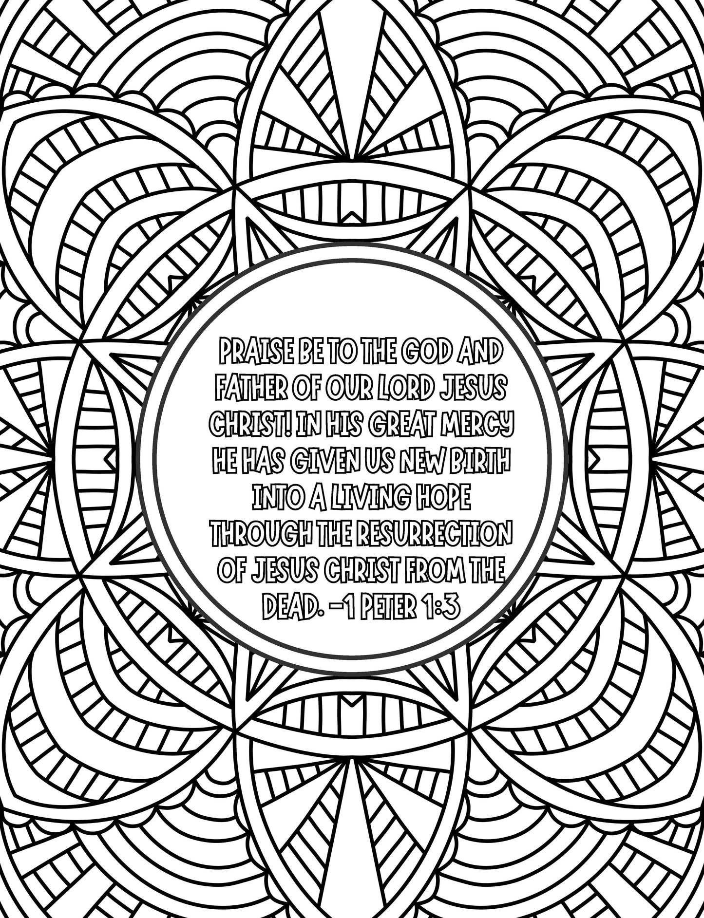 Bible Verse Color Pray Meditate Hope Coloring Book