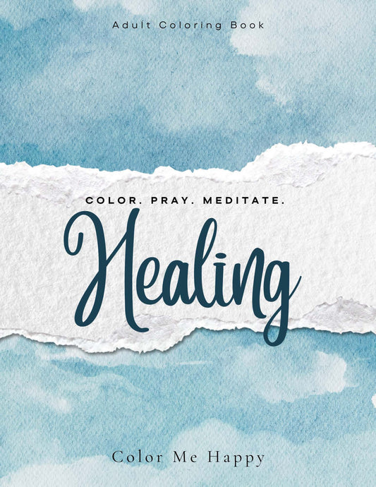 Color Pray Meditate Healing Coloring Book  Bible Verse Coloring Book