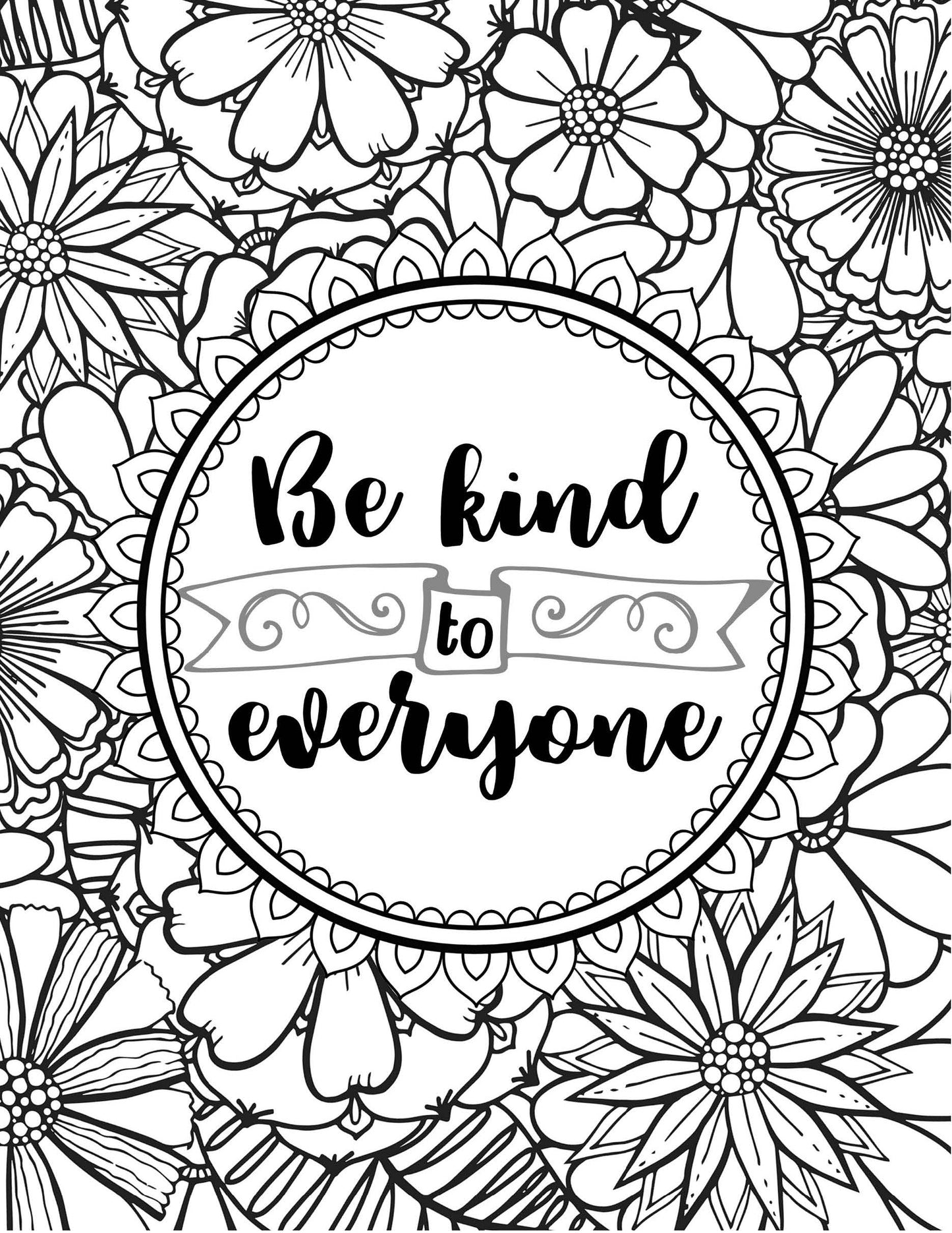 Just Be Inspirational Quotes 21 Pages of Adult Coloring Book