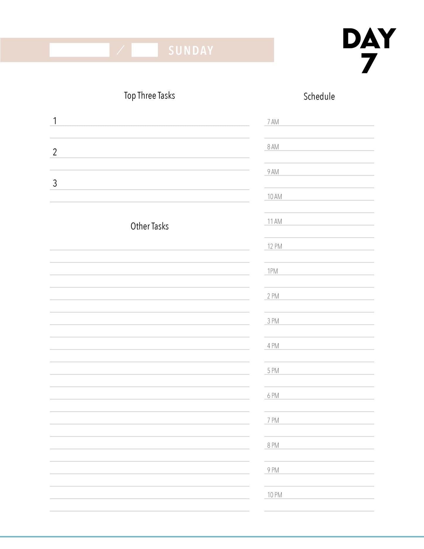 100 Day Challenge Planner