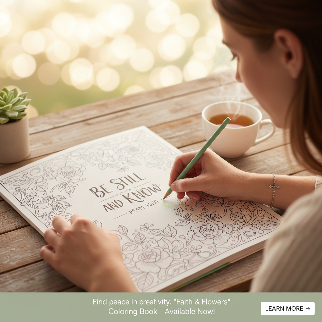 Hands coloring Bible verse book