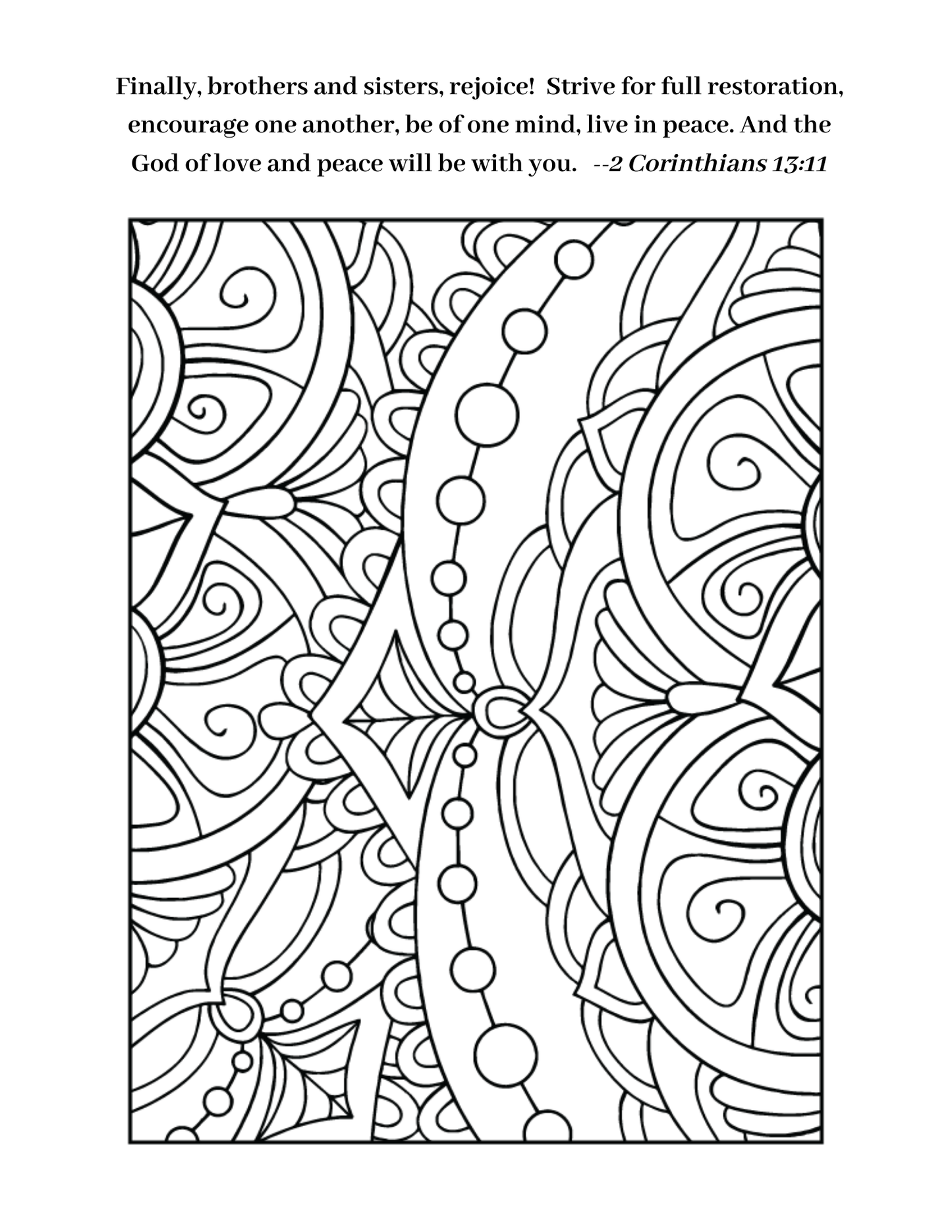 30 Bible Verse Coloring Book for PEACE Adult Coloring