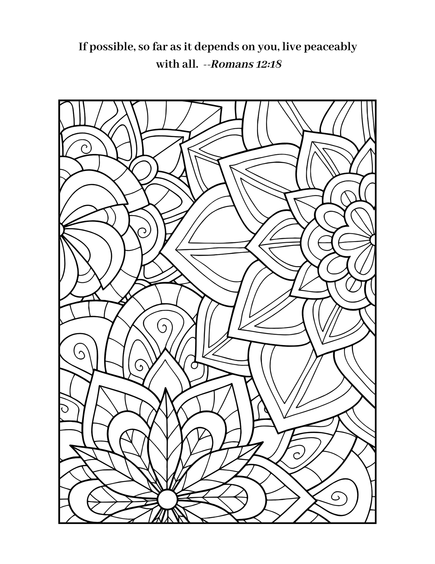 30 Bible Verse Coloring Book for PEACE Adult Coloring